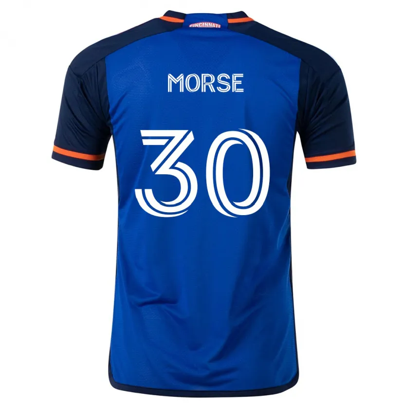 Danxen Niño Camiseta Hunter Morse #30 Azul Blanco 1ª Equipación 2024/25 La Camisa