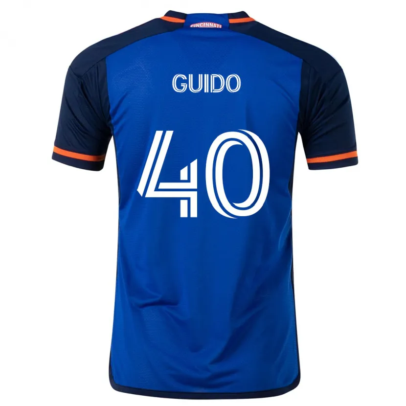 Danxen Niño Camiseta Alejandro Guido #40 Azul Blanco 1ª Equipación 2024/25 La Camisa