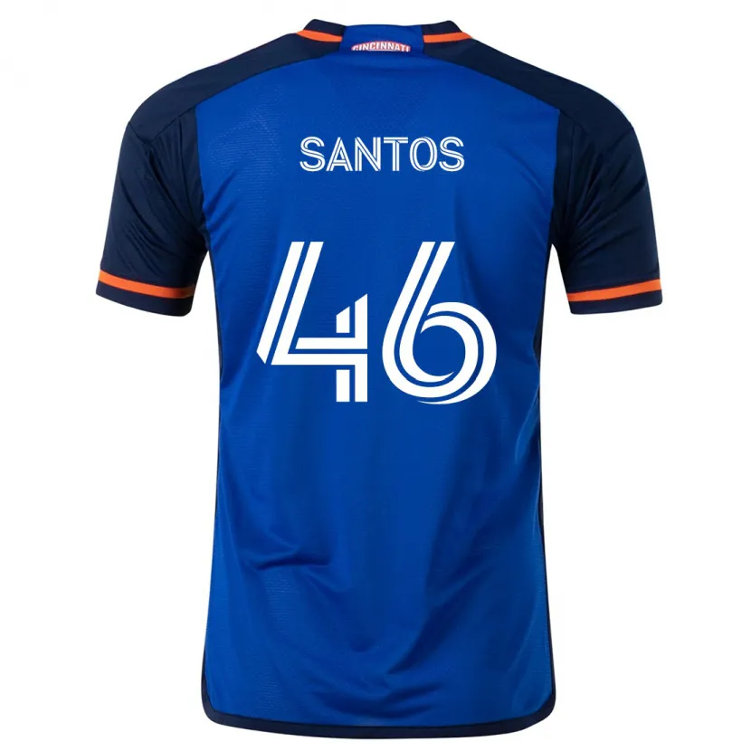 Danxen Niño Camiseta Guilherme Santos #46 Azul Blanco 1ª Equipación 2024/25 La Camisa