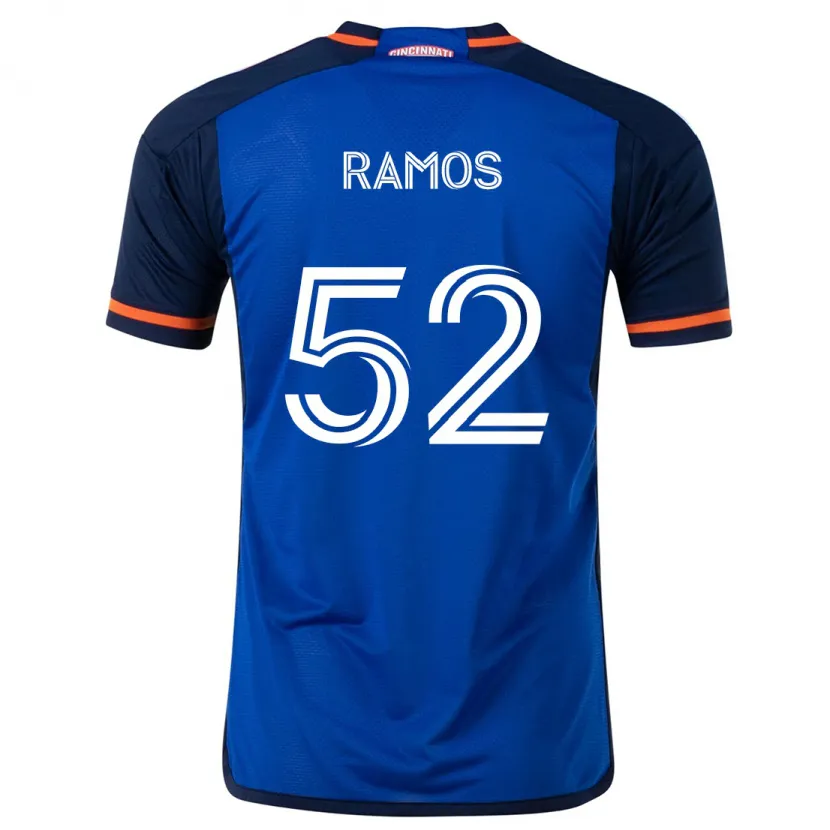 Danxen Niño Camiseta Yair Ramos #52 Azul Blanco 1ª Equipación 2024/25 La Camisa