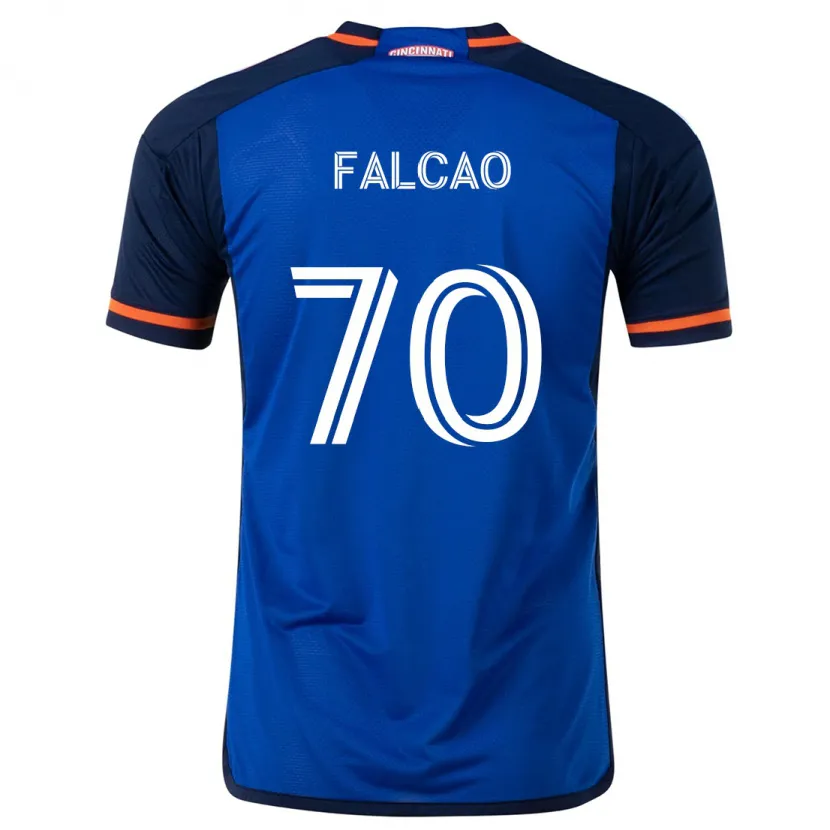 Danxen Niño Camiseta Kiano Falcao #70 Azul Blanco 1ª Equipación 2024/25 La Camisa