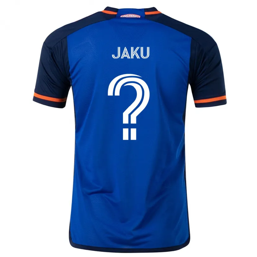 Danxen Niño Camiseta John Jaku #0 Azul Blanco 1ª Equipación 2024/25 La Camisa