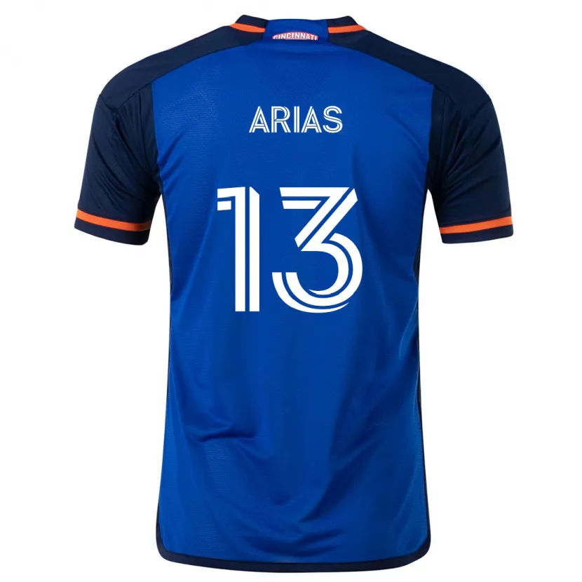 Danxen Niño Camiseta Santiago Arias #13 Azul Blanco 1ª Equipación 2024/25 La Camisa