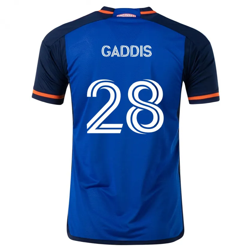 Danxen Niño Camiseta Raymon Gaddis #28 Azul Blanco 1ª Equipación 2024/25 La Camisa