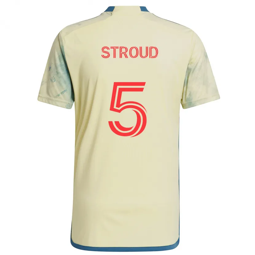 Danxen Niño Camiseta Peter Stroud #5 Amarillo Rojo Azul 1ª Equipación 2024/25 La Camisa