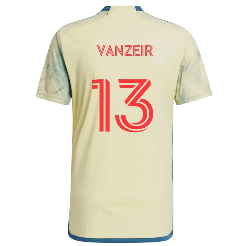 Danxen Niño Camiseta Dante Vanzeir #13 Amarillo Rojo Azul 1ª Equipación 2024/25 La Camisa