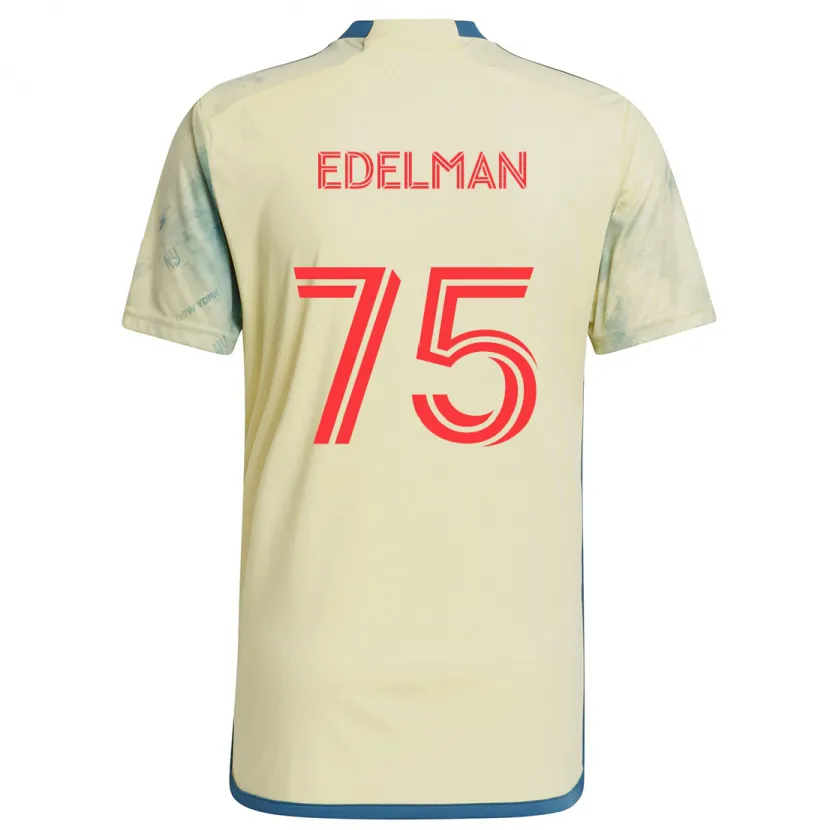 Danxen Niño Camiseta Daniel Edelman #75 Amarillo Rojo Azul 1ª Equipación 2024/25 La Camisa