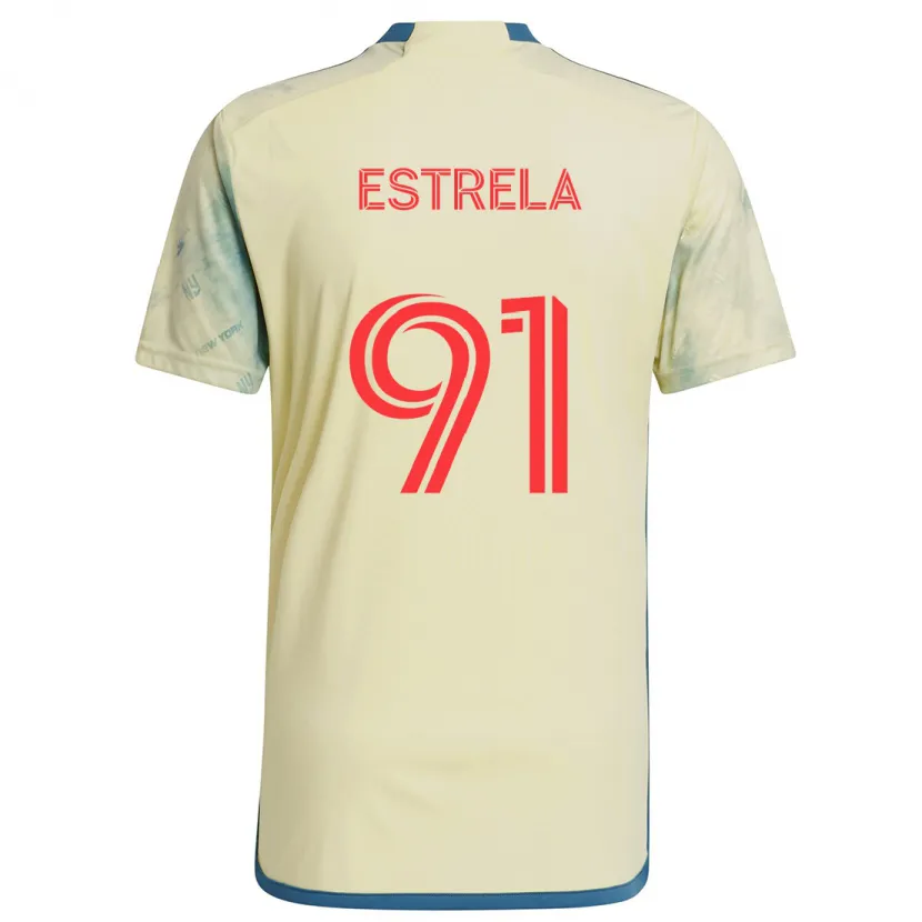 Danxen Niño Camiseta Bento Estrela #91 Amarillo Rojo Azul 1ª Equipación 2024/25 La Camisa