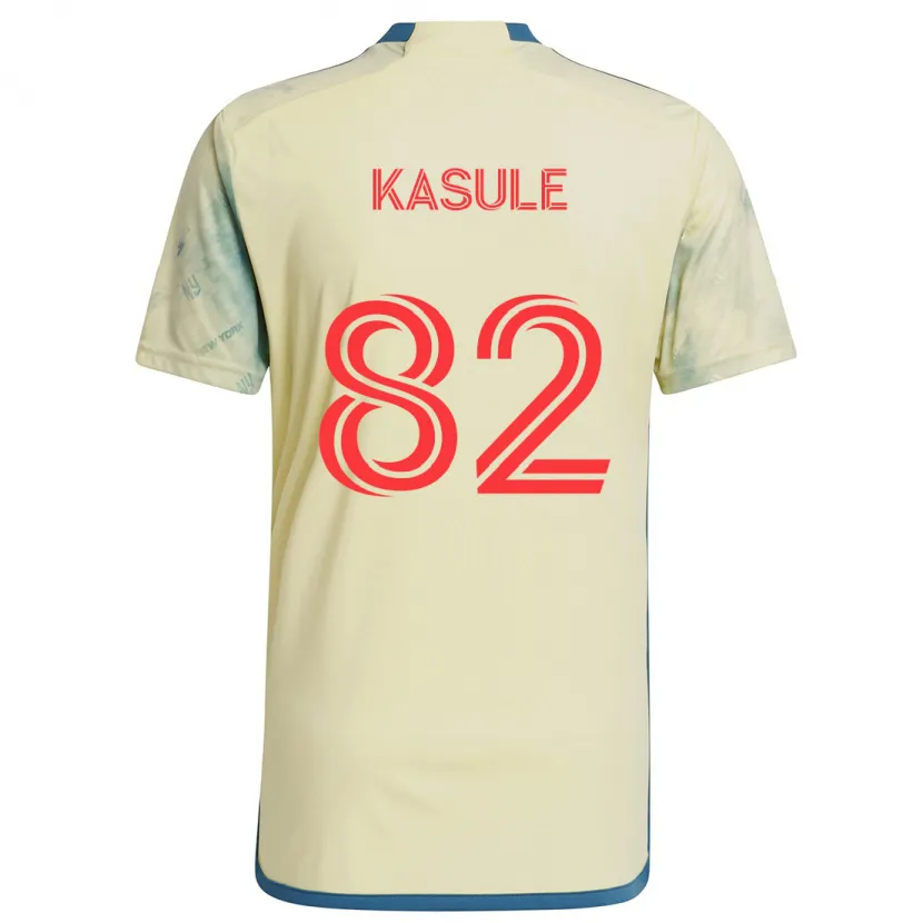 Danxen Niño Camiseta Ibrahim Kasule #82 Amarillo Rojo Azul 1ª Equipación 2024/25 La Camisa