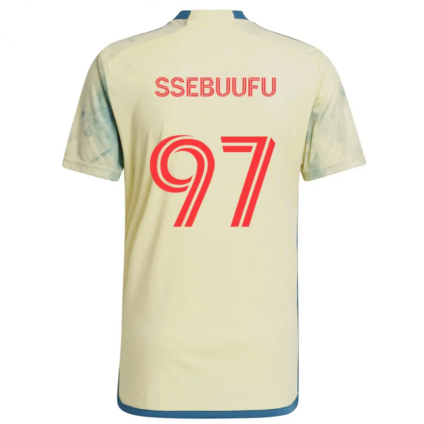 Danxen Niño Camiseta Frank Ssebuufu #97 Amarillo Rojo Azul 1ª Equipación 2024/25 La Camisa