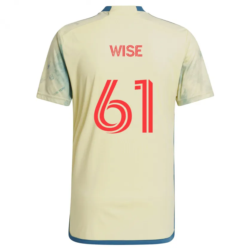 Danxen Niño Camiseta Henry Wise #61 Amarillo Rojo Azul 1ª Equipación 2024/25 La Camisa