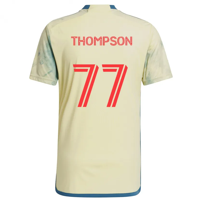 Danxen Niño Camiseta Amos Shapiro-Thompson #77 Amarillo Rojo Azul 1ª Equipación 2024/25 La Camisa