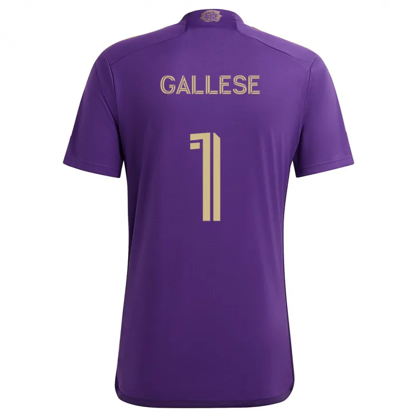 Danxen Niño Camiseta Pedro Gallese #1 Púrpura Amarillo 1ª Equipación 2024/25 La Camisa