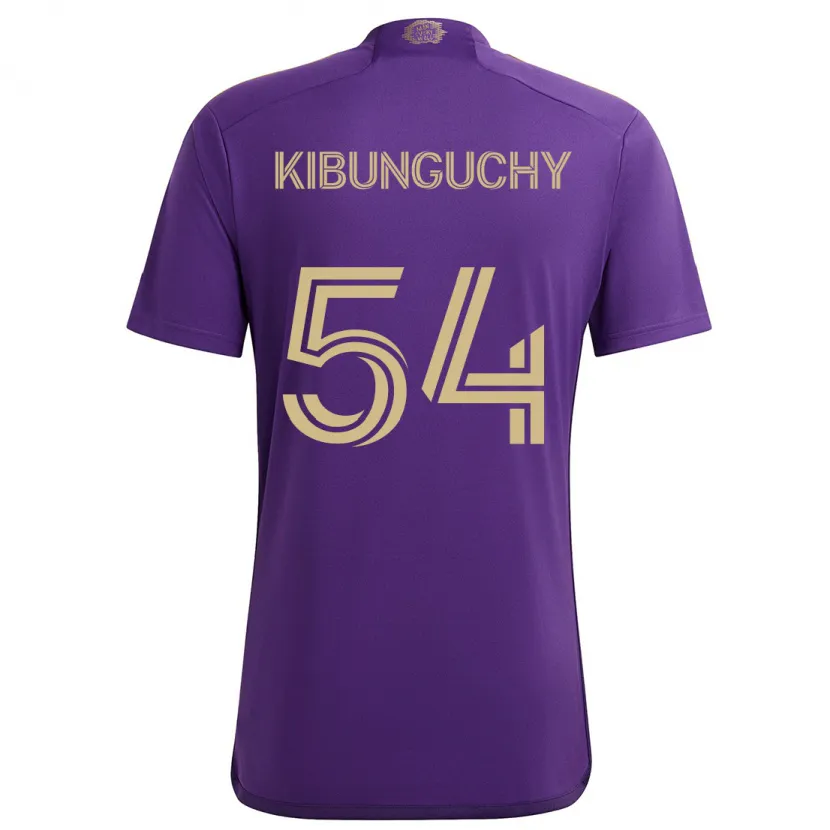 Danxen Niño Camiseta Nabi Kibunguchy #54 Púrpura Amarillo 1ª Equipación 2024/25 La Camisa