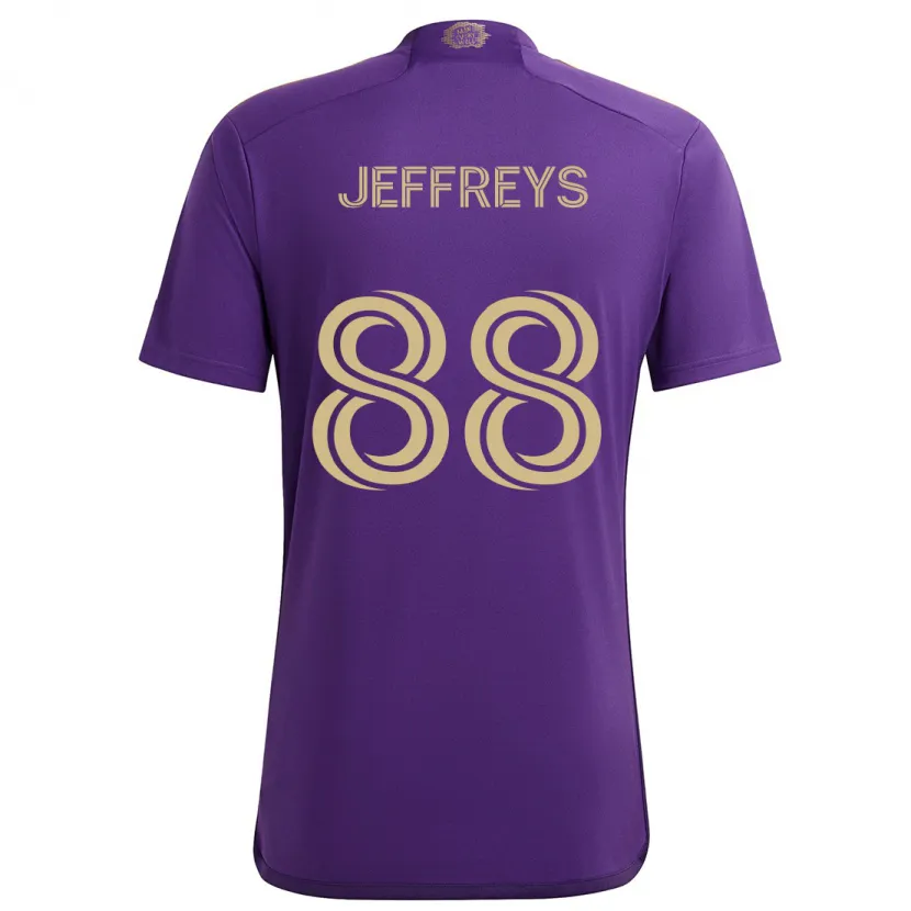 Danxen Niño Camiseta Tj Jeffreys #88 Púrpura Amarillo 1ª Equipación 2024/25 La Camisa