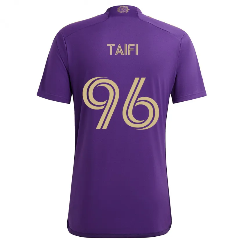 Danxen Niño Camiseta Zakaria Taifi #96 Púrpura Amarillo 1ª Equipación 2024/25 La Camisa