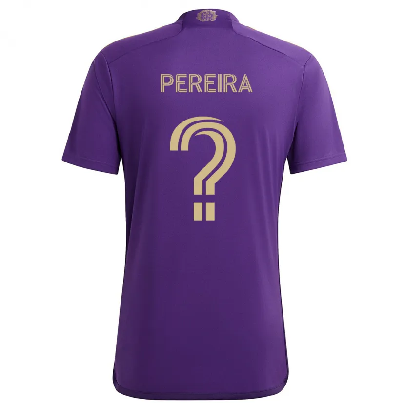 Danxen Niño Camiseta Dominic Pereira #0 Púrpura Amarillo 1ª Equipación 2024/25 La Camisa