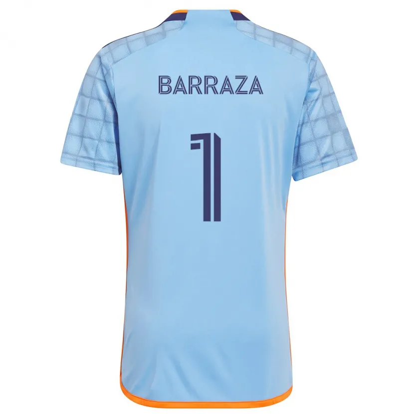 Danxen Niño Camiseta Luis Barraza #1 Azul Naranja 1ª Equipación 2024/25 La Camisa