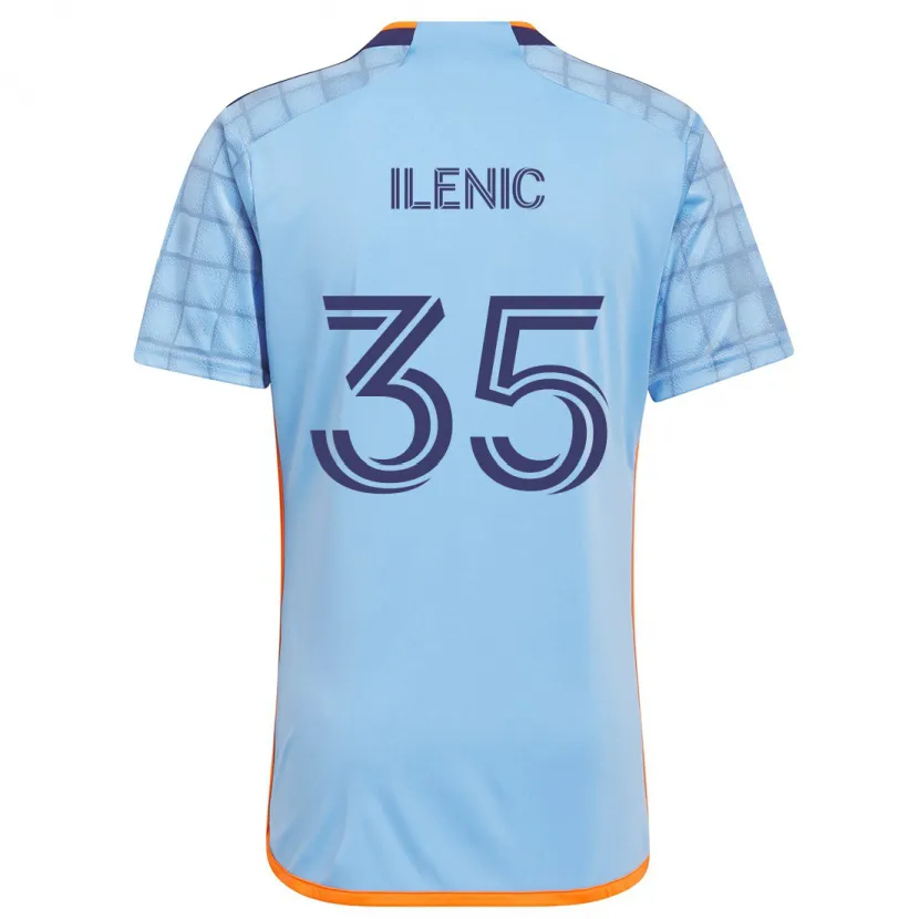 Danxen Niño Camiseta Mitja Ilenic #35 Azul Naranja 1ª Equipación 2024/25 La Camisa