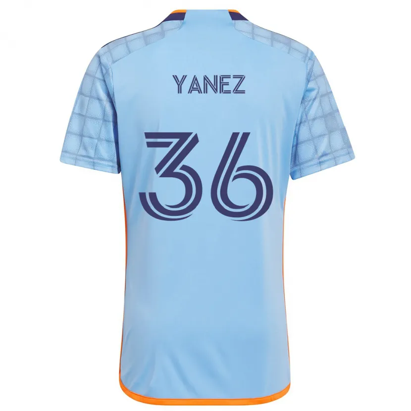 Danxen Niño Camiseta Zidane Yañez #36 Azul Naranja 1ª Equipación 2024/25 La Camisa