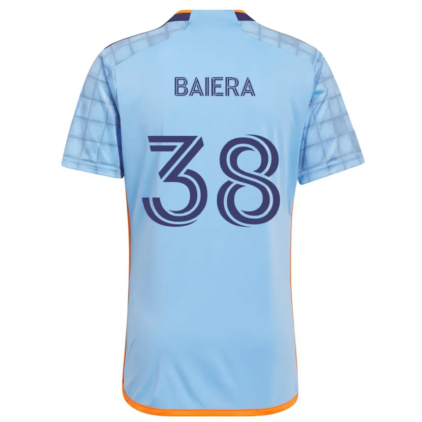 Danxen Niño Camiseta Drew Baiera #38 Azul Naranja 1ª Equipación 2024/25 La Camisa