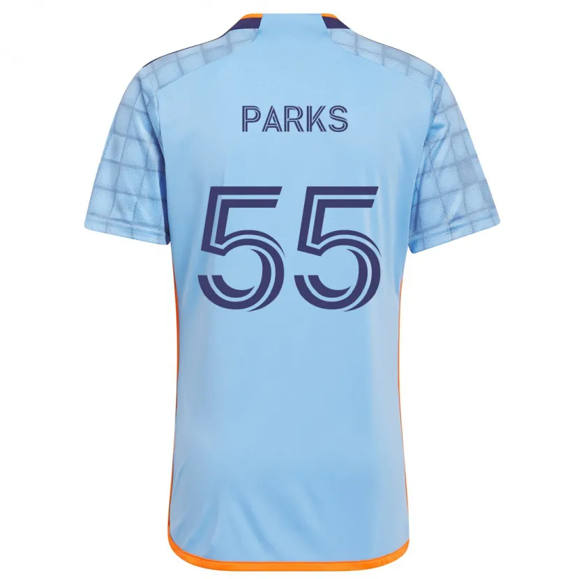 Danxen Niño Camiseta Keaton Parks #55 Azul Naranja 1ª Equipación 2024/25 La Camisa