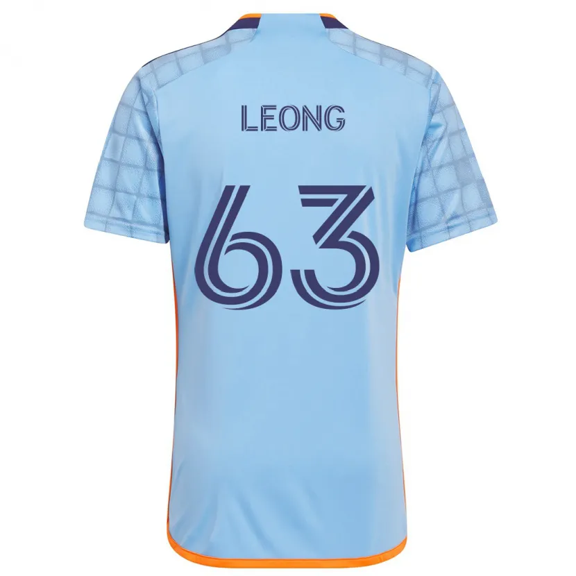 Danxen Niño Camiseta Matthew Leong #63 Azul Naranja 1ª Equipación 2024/25 La Camisa