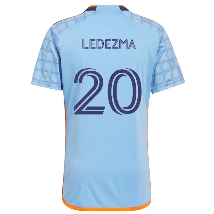 Danxen Niño Camiseta Richard Ledezma #20 Azul Naranja 1ª Equipación 2024/25 La Camisa