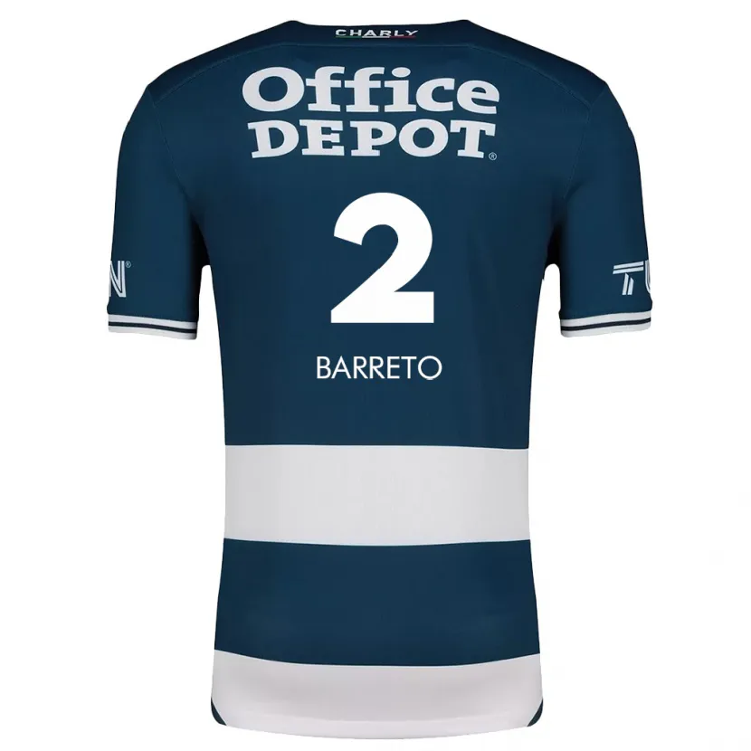 Danxen Niño Camiseta Sergio Barreto #2 Azul Blanco 1ª Equipación 2024/25 La Camisa