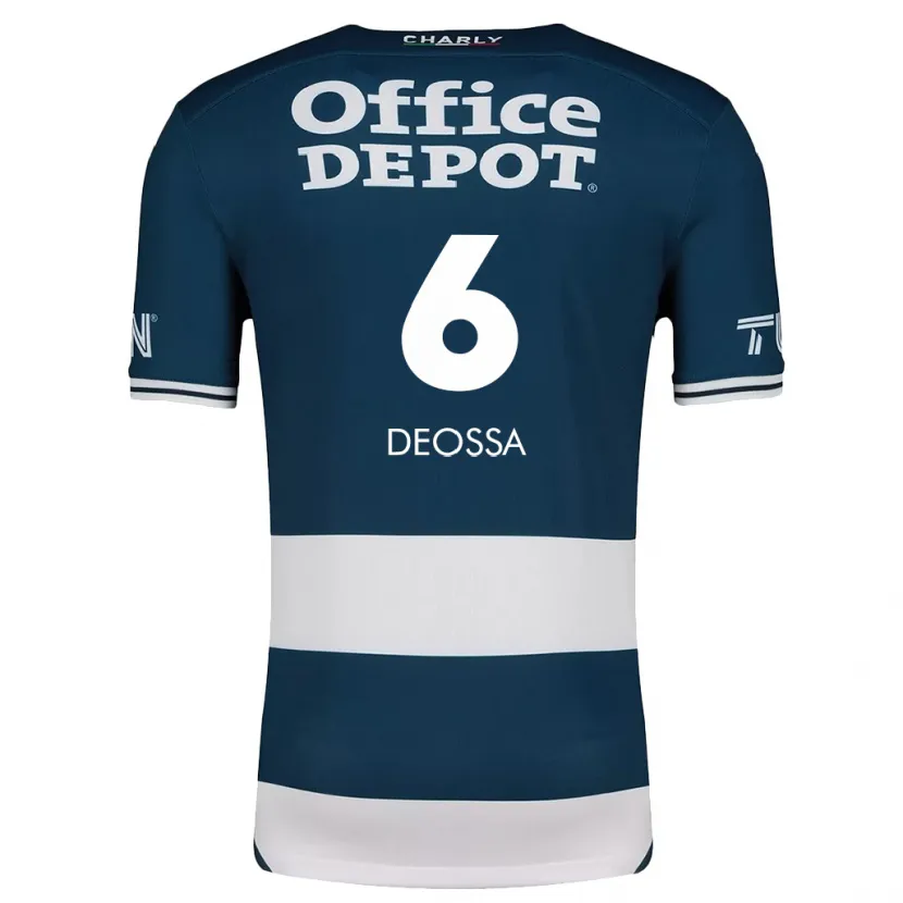 Danxen Niño Camiseta Nelson Deossa #6 Azul Blanco 1ª Equipación 2024/25 La Camisa