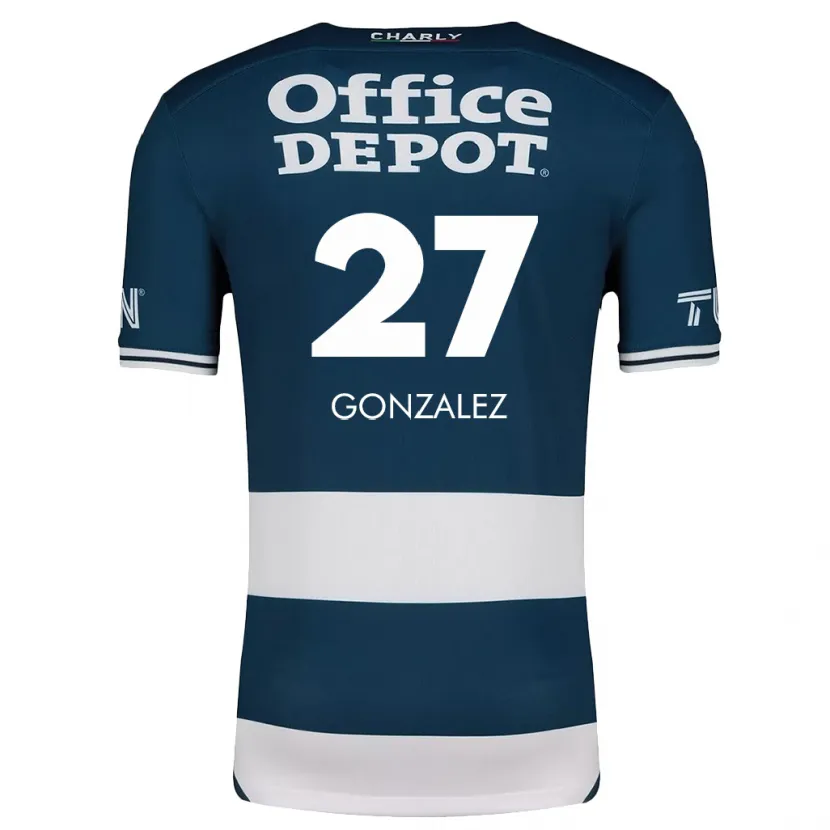 Danxen Niño Camiseta Owen González #27 Azul Blanco 1ª Equipación 2024/25 La Camisa