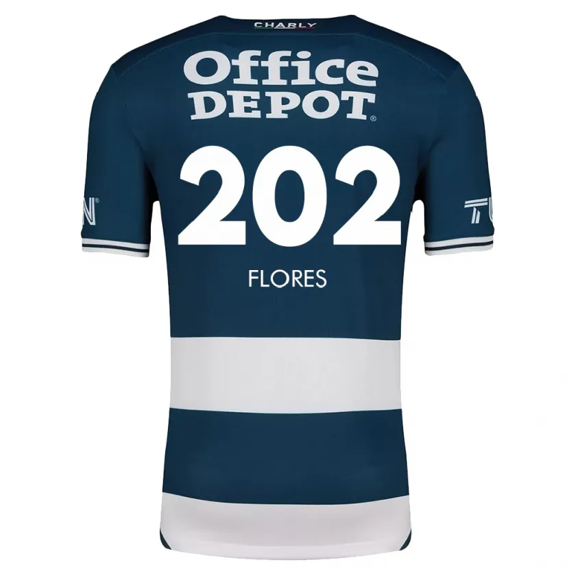 Danxen Niño Camiseta Luis Flores #202 Azul Blanco 1ª Equipación 2024/25 La Camisa