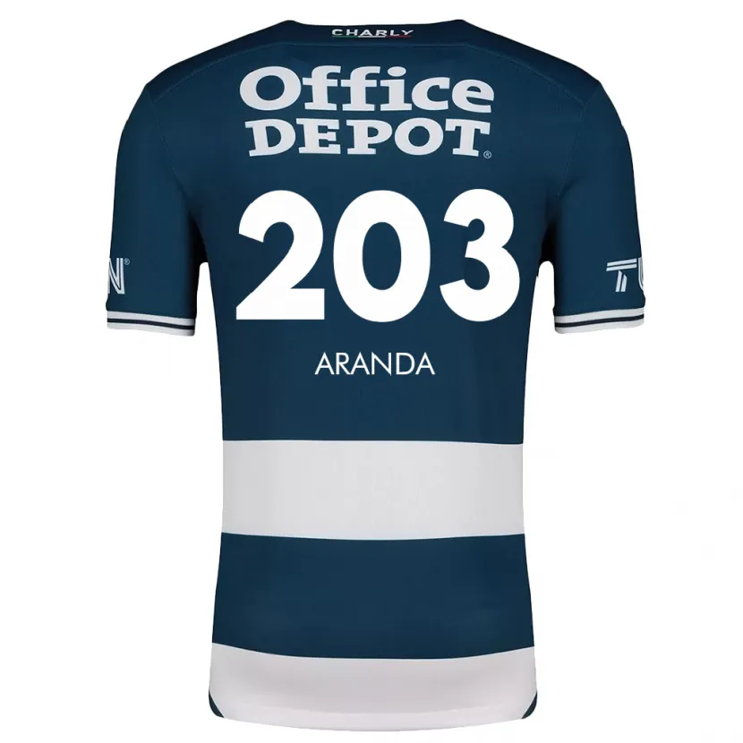 Danxen Niño Camiseta Juan Aranda #203 Azul Blanco 1ª Equipación 2024/25 La Camisa