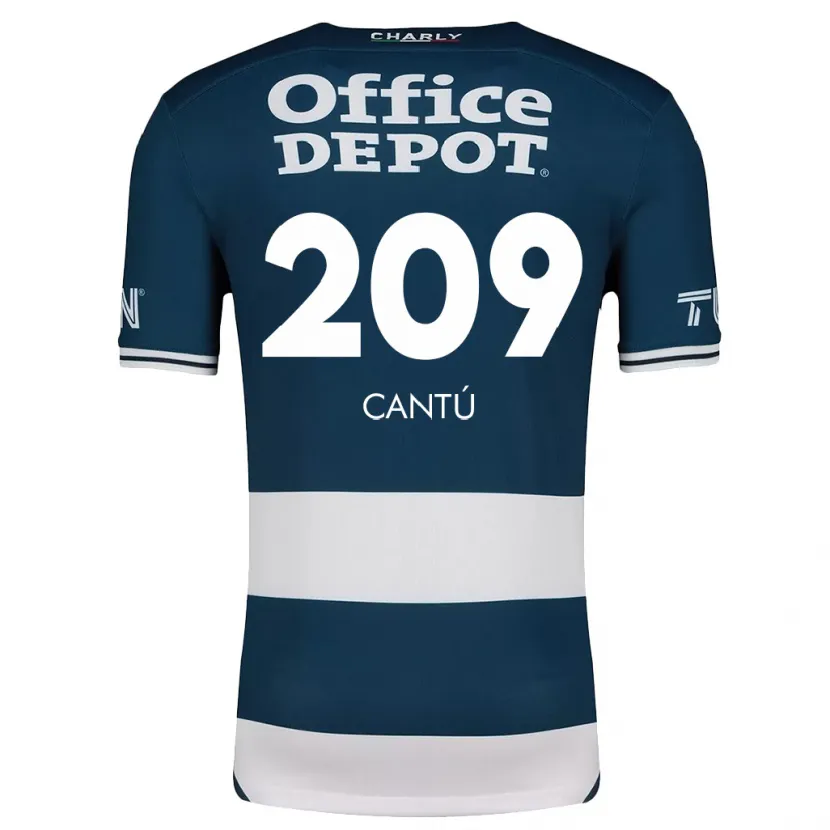 Danxen Niño Camiseta Juan Cantú #209 Azul Blanco 1ª Equipación 2024/25 La Camisa