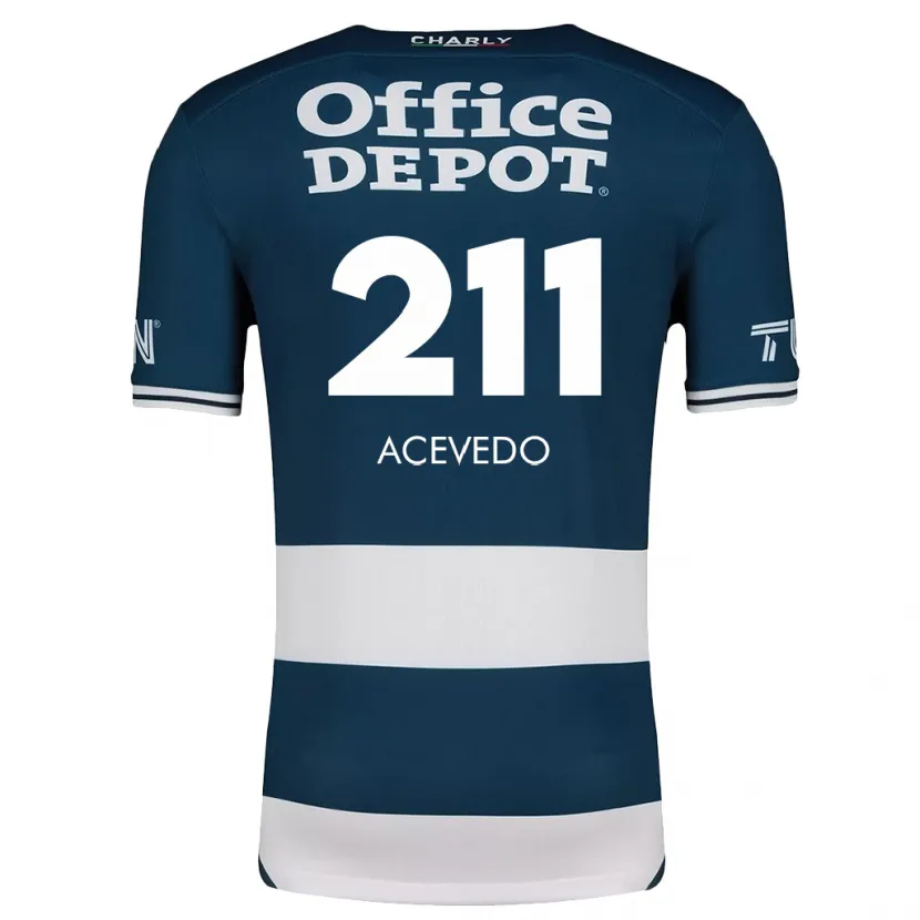 Danxen Niño Camiseta Gerardo Acevedo #211 Azul Blanco 1ª Equipación 2024/25 La Camisa