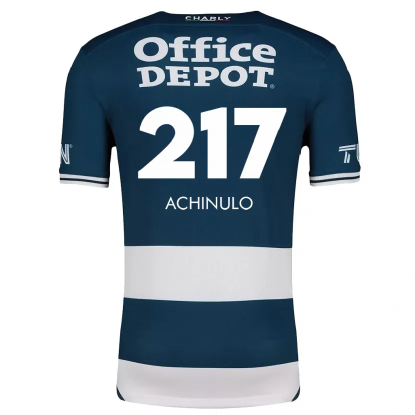 Danxen Niño Camiseta Princewill Achinulo #217 Azul Blanco 1ª Equipación 2024/25 La Camisa