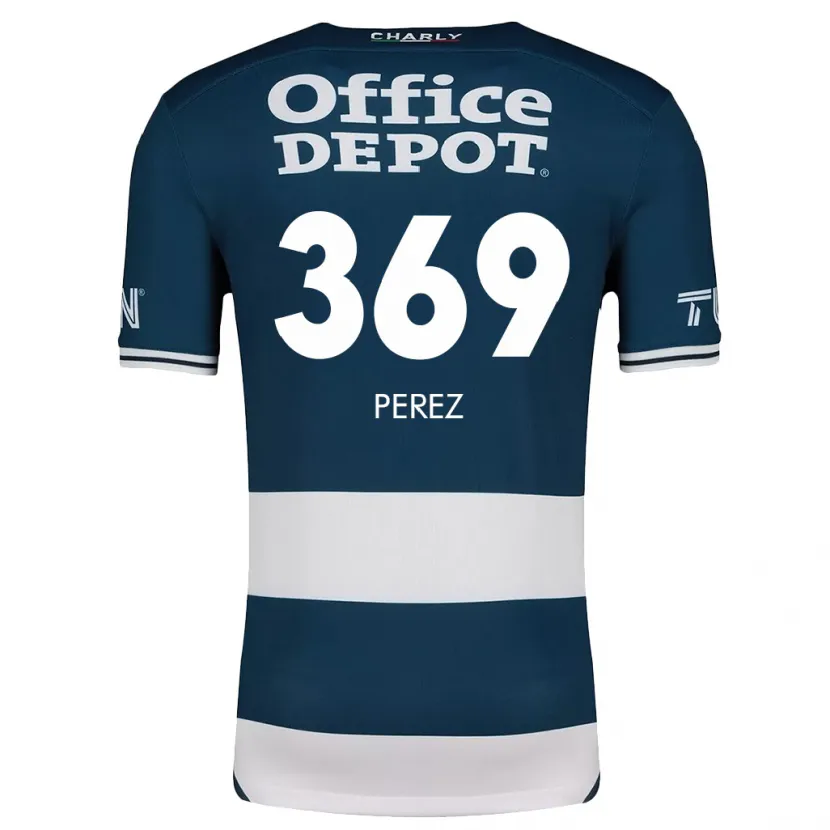 Danxen Niño Camiseta Santiago Pérez #369 Azul Blanco 1ª Equipación 2024/25 La Camisa