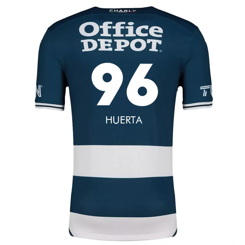 Danxen Niño Camiseta Edwin Huerta #96 Azul Blanco 1ª Equipación 2024/25 La Camisa