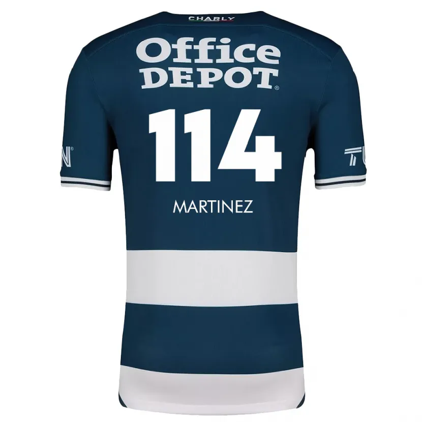 Danxen Niño Camiseta Jesús Martínez #114 Azul Blanco 1ª Equipación 2024/25 La Camisa