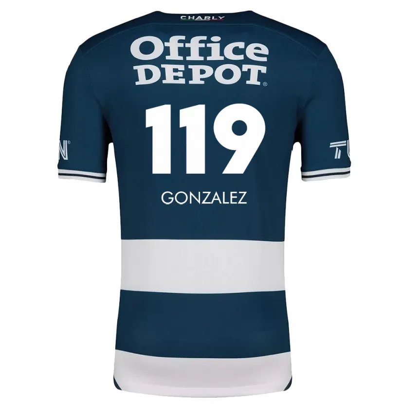 Danxen Niño Camiseta Juan González #119 Azul Blanco 1ª Equipación 2024/25 La Camisa