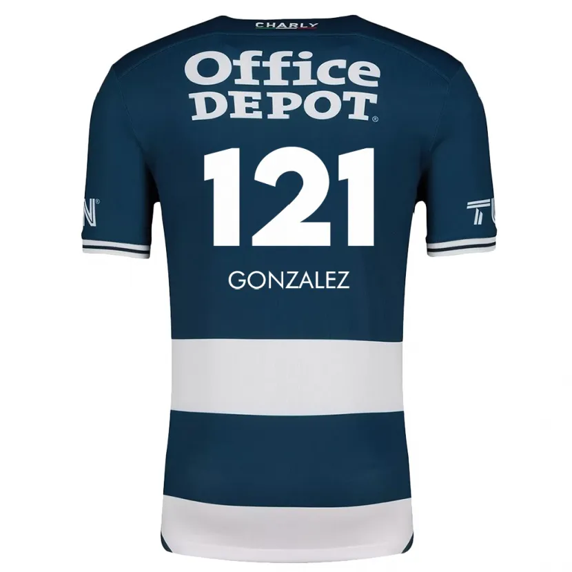 Danxen Niño Camiseta Cristian González #121 Azul Blanco 1ª Equipación 2024/25 La Camisa