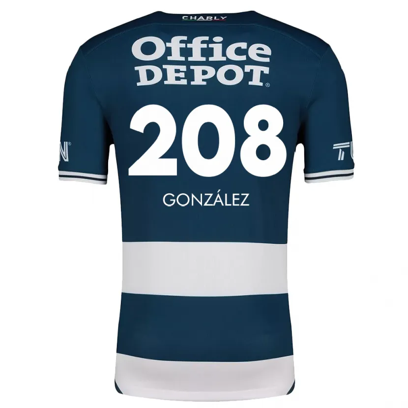 Danxen Niño Camiseta Osvaldo González #208 Azul Blanco 1ª Equipación 2024/25 La Camisa