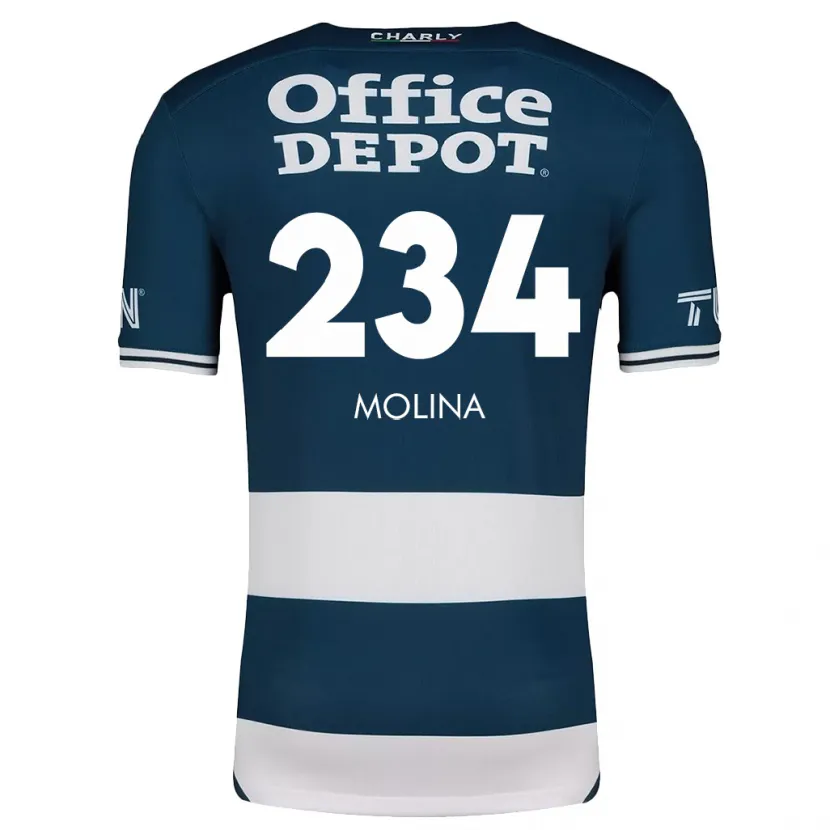 Danxen Niño Camiseta Yoshimar Molina #234 Azul Blanco 1ª Equipación 2024/25 La Camisa