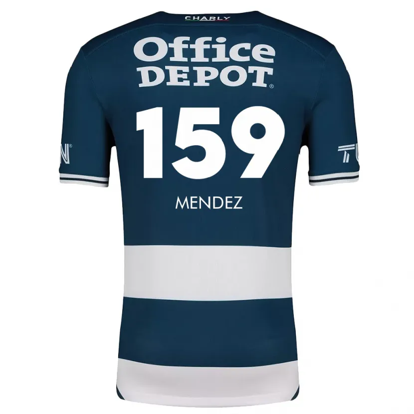 Danxen Niño Camiseta Daniel Méndez #159 Azul Blanco 1ª Equipación 2024/25 La Camisa