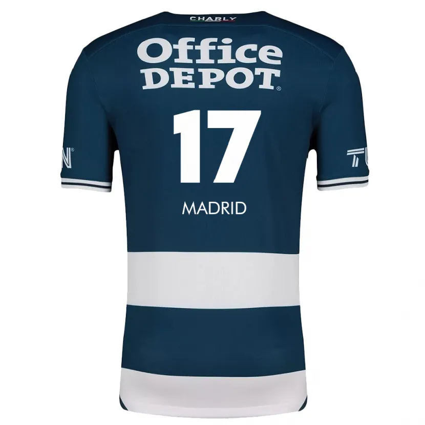 Danxen Niño Camiseta Yanín Madrid #17 Azul Blanco 1ª Equipación 2024/25 La Camisa