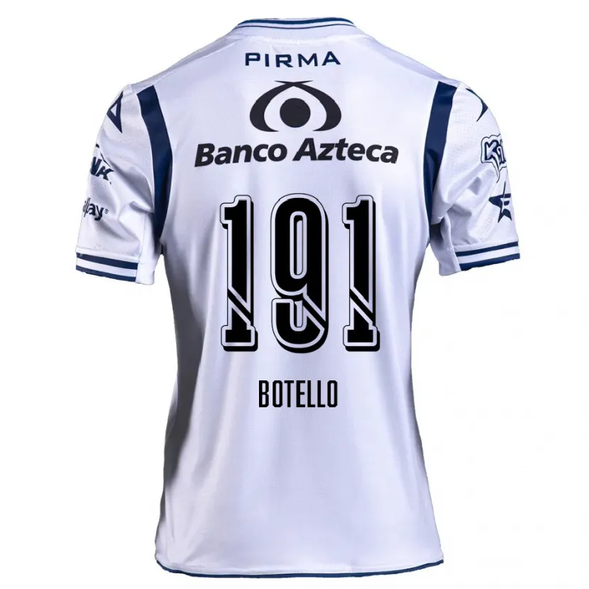 Danxen Niño Camiseta Octavio Botello #191 Blanco Azul Marino 1ª Equipación 2024/25 La Camisa