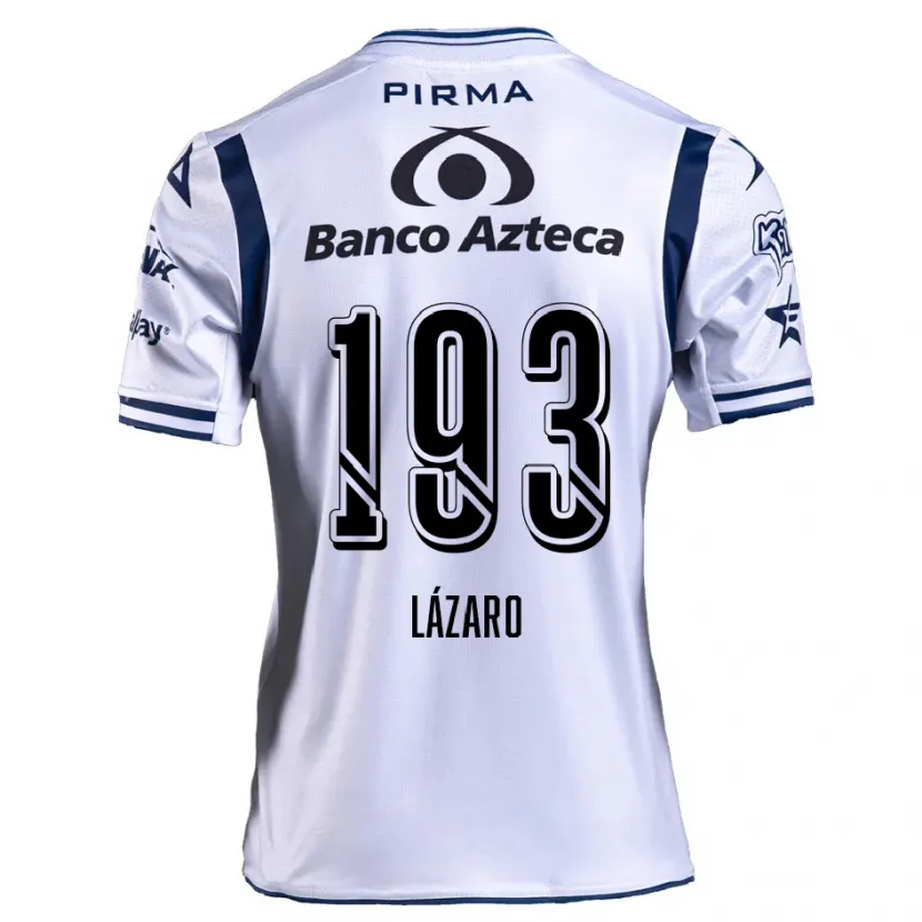 Danxen Niño Camiseta Juan Lázaro #193 Blanco Azul Marino 1ª Equipación 2024/25 La Camisa