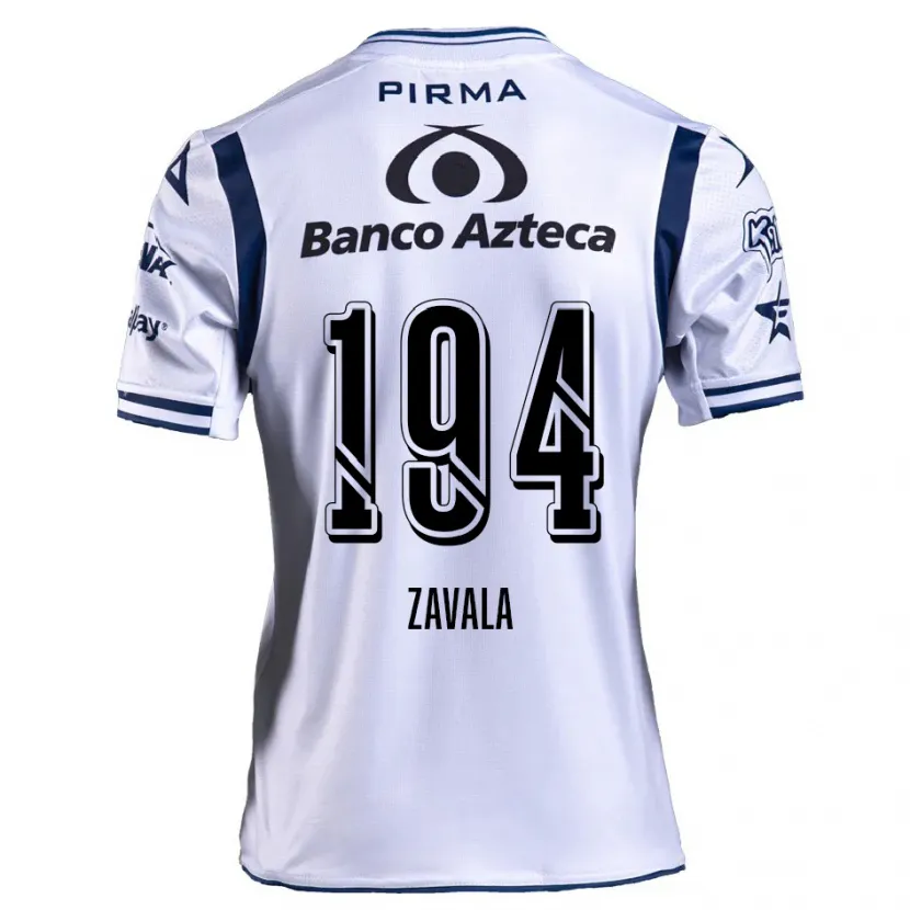 Danxen Niño Camiseta Arath Zavala #194 Blanco Azul Marino 1ª Equipación 2024/25 La Camisa