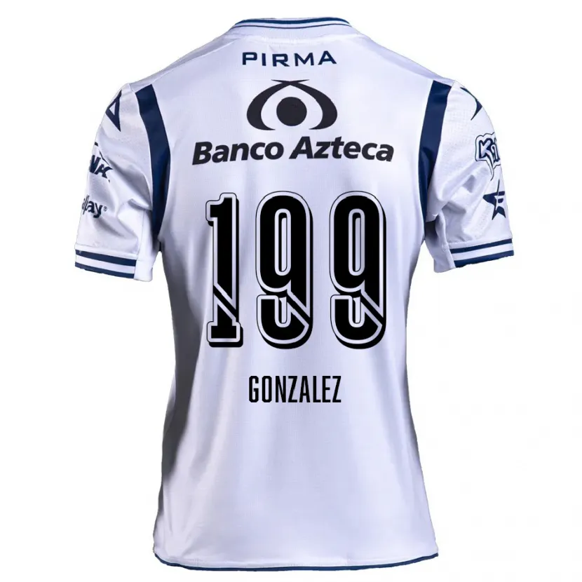 Danxen Niño Camiseta Samuel González #199 Blanco Azul Marino 1ª Equipación 2024/25 La Camisa