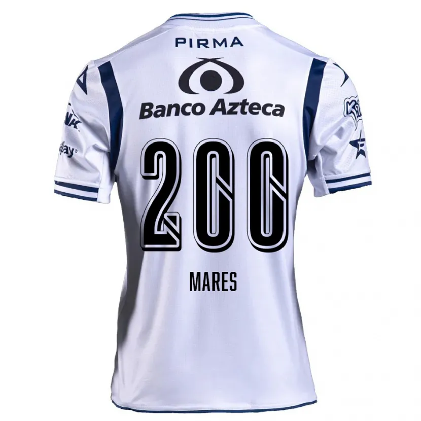 Danxen Niño Camiseta Cristian Mares #200 Blanco Azul Marino 1ª Equipación 2024/25 La Camisa